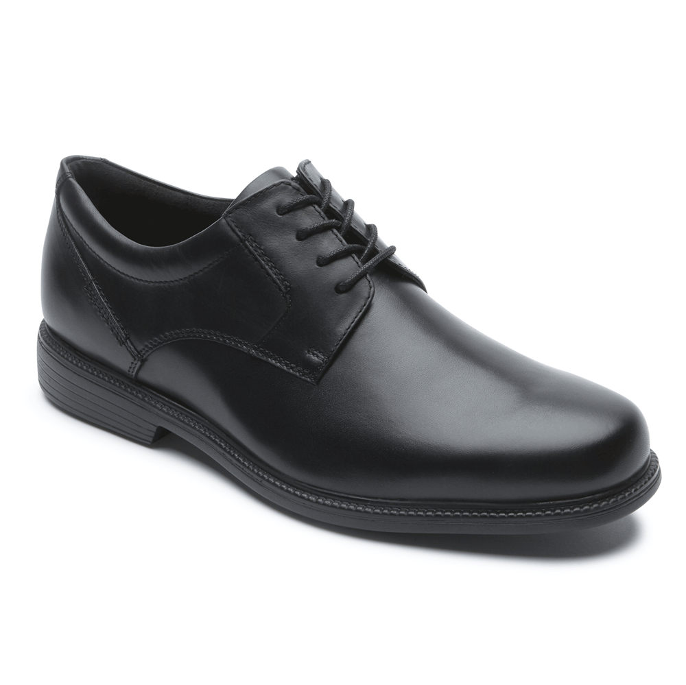 Rockport Oxfords For Mens Black - Charles Road Plain Toe - ZO1389027